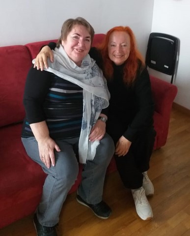 Anne-Marie de Grazia avec Nadya